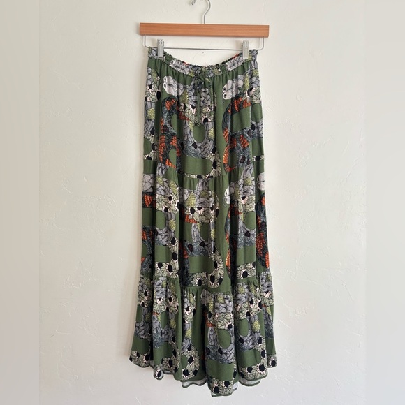 Anthropologie Cecilia Pettersson Bea Tiered Maxi Skirt medium art to wear boho - Picture 7 of 10